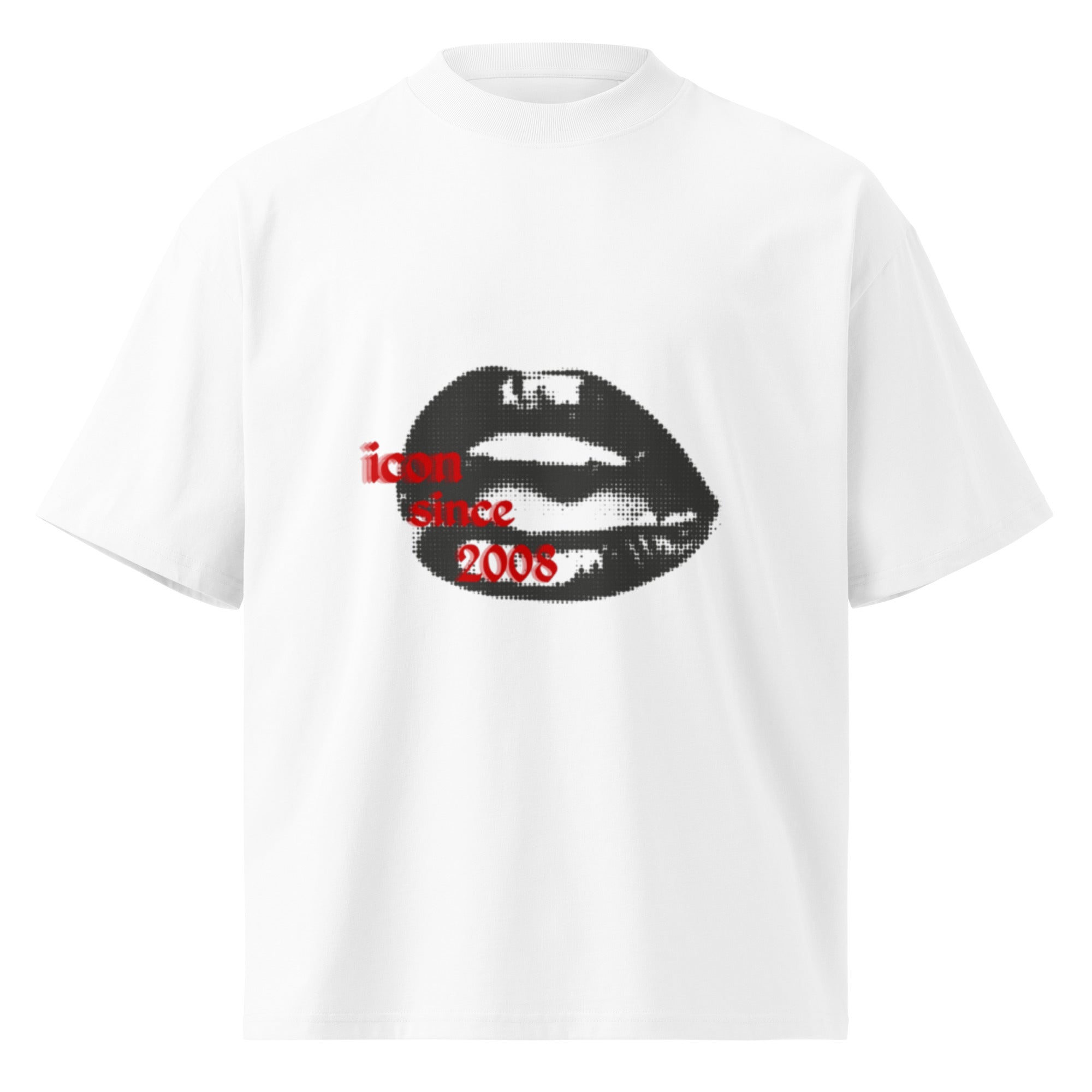 Unisex organic oversized high neck t-shirt